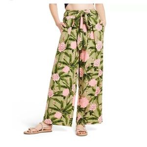 Target x Agua Bendita Linen Pants 1X NWT floral vacation